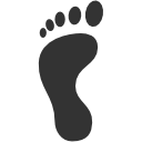 Tracks Footprints Left footprint Icon