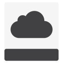 Drive HDD iCloud White Icon