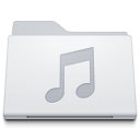 Folder Music White Icon