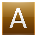 Letter A gold Icon