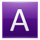 Letter A violet Icon