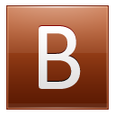 Letter B orange Icon