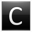 Letter C black Icon