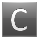 Letter C grey Icon