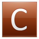 Letter C orange Icon