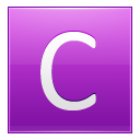 Letter C pink Icon
