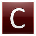 Letter C red Icon