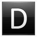 Letter D black Icon