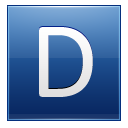 Letter D blue Icon