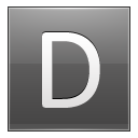 Letter D grey Icon
