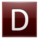 Letter D red Icon