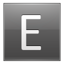 Letter E grey Icon