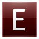 Letter E red Icon