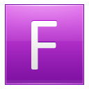 Letter F pink Icon