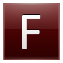 Letter F red Icon