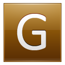 Letter G gold Icon