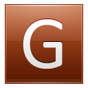 Letter G orange Icon