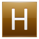 Letter H gold Icon