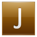 Letter J gold Icon