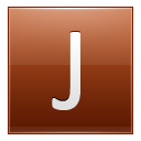 Letter J orange Icon
