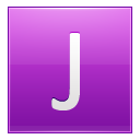 Letter J pink Icon