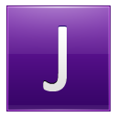 Letter J violet Icon