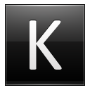 Letter K black Icon
