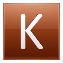 Letter K orange Icon