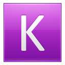 Letter K pink Icon