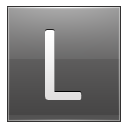 Letter L grey Icon