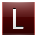 Letter L red Icon
