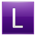 Letter L violet Icon