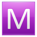 Letter M pink Icon