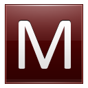 Letter M red Icon