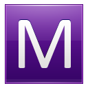 Letter M violet Icon
