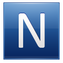 Letter N blue Icon