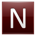 Letter N red Icon