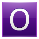 Letter O violet Icon