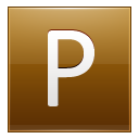 Letter P gold Icon