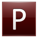 Letter P red Icon