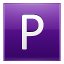 Letter P violet Icon