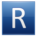 Letter R blue Icon