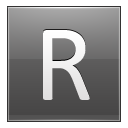 Letter R grey Icon