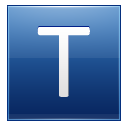 Letter T blue Icon