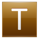 Letter T gold Icon