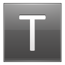 Letter T grey Icon