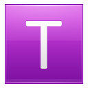 Letter T pink Icon