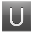 Letter U grey Icon