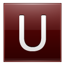 Letter U red Icon