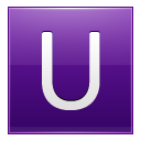 Letter U violet Icon